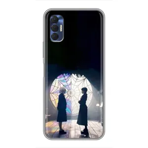 Чехлы с принтом Уэнсдей на TECNO Spark 8P (Уэнсдей и Энди)