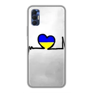 Силиконовый Чехол на TECNO Spark 8P (Я-Украина) (Украинская кардиограмма)