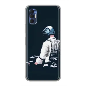 Чохол з картинкою "Герой Pubg" на TECNO Spark 8P (В екіперівці)