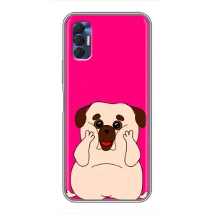 Чохол (ТПУ) Милі песики для TECNO Spark 8P (Веселий Мопсік)