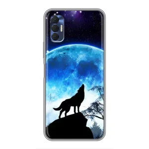 Чехол с рисунком «Воет на луну» для TECNO Spark 8P