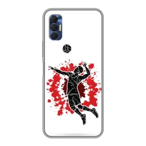 Чохли з прінтом Спортивна тематика для TECNO Spark 8P (Волейболіст)