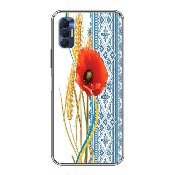 Чехол с рисунком «Вышиванка с цветком» для TECNO Spark 8P Чехол с рисунком «Вышиванка с цветком» для TECNO Spark 8P