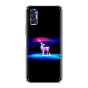 Силиконовый бампер с картинкой животных для TECNO Spark 8P (Яркий олень)