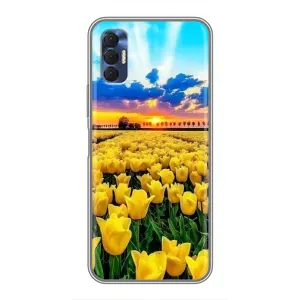 Чохли з картинкою (Тюльпани) на Техно Спарк 8р (Жовті тюльпани)