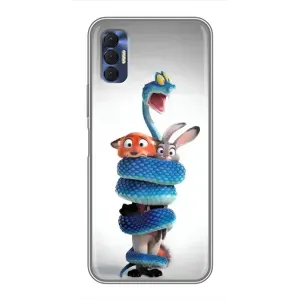 Силіконовий чохол з принтом Зоотрополіс для TECNO Spark 8P (Змія Зоо)