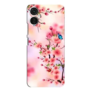 Чехол с принтом САКУРЫ на TECNO Spark 9 Pro (Бабочки на сакуре)