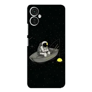 Силиконовый Чехол с принтом "Космонавты" на TECNO Spark 9 Pro (Космонавт на рыбалке)