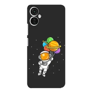 Силиконовый Чехол с принтом "Космонавты" на TECNO Spark 9 Pro (Космонавт с шариками)