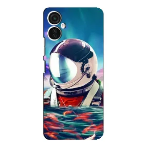 Силиконовый Чехол с принтом "Космонавты" на TECNO Spark 9 Pro (Космонавт в воде)