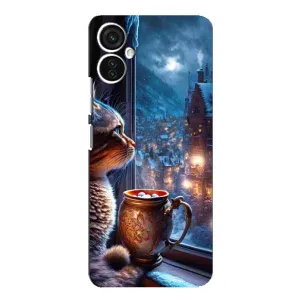 Чехлы на Новый Год TECNO Spark 9 Pro (Кот новогодний)