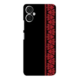 Силіконовый Чохол на TECNO Spark 9 Pro (Червона вишиванка)