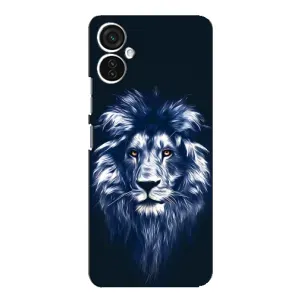 Чехол с картинкой на TECNO Spark 9 Pro (Лев - синий)