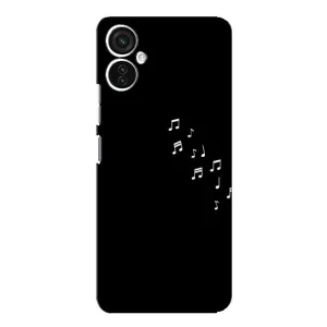 Чохол з картинками на чорному фоні для TECNO Spark 9 Pro (Ноти)