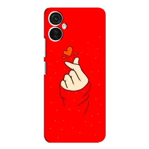 Чохол (Знак сердечка) для TECNO Spark 9 Pro (Сердечко на червоному)
