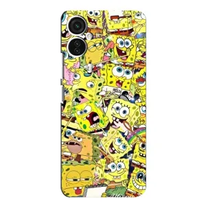 Силиконовый чехол Спанч Боб на Техно Спарк 9 про (Спанч Боб Арт)