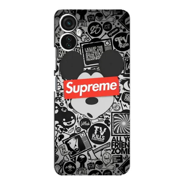 Чехол с рисунком «Supreme Маус» для TECNO Spark 9 Pro Чехол с рисунком «Supreme Маус» для TECNO Spark 9 Pro
