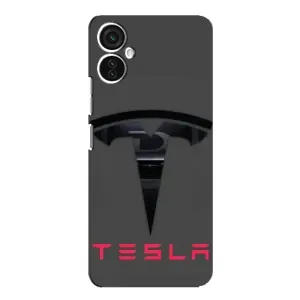 Силіконовий бампер з картинкою машини на TECNO Spark 9 Pro (Logo TESLA)