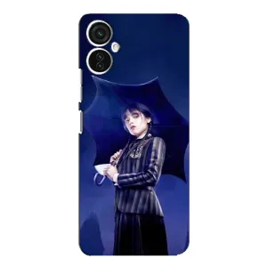 Чохол з картинкою Венсдей на TECNO Spark 9 Pro (Венсдей з парасолькою)