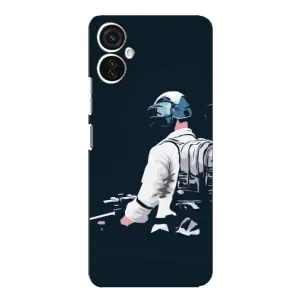 Силиконовый чехол с картинкой "Герой Pubg" на TECNO Spark 9 Pro (В экиперовке)