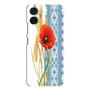 Силіконовый Чохол на TECNO Spark 9 Pro з картинкой Вишиванки (Вишиванка з квіткою)