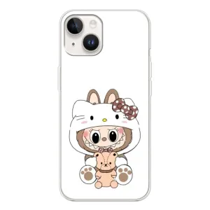 Чехол с принтом Лабубу для Tecno Spark Go 1 (Белый Лабубу)