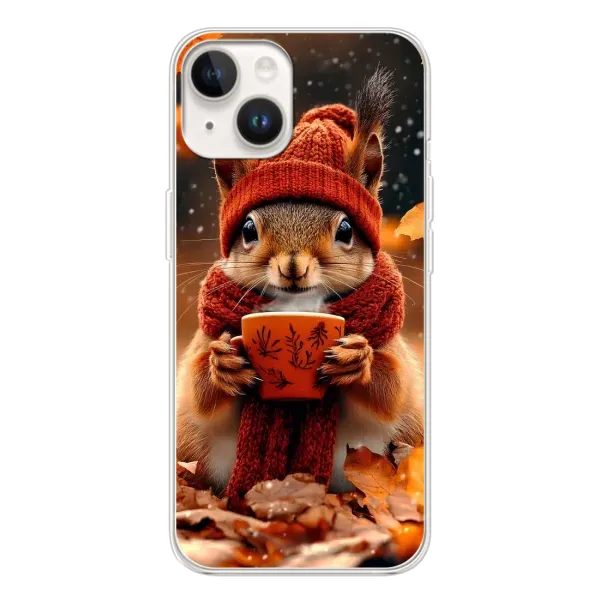 Чехол с рисунком «Белка с кофе» для TECNO Spark Go 1 Чехол с рисунком «Белка с кофе» для TECNO Spark Go 1