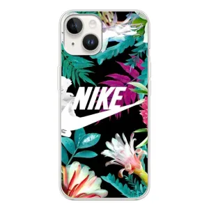 Силиконовый Чехол на Tecno Spark Go 1 с картинкой Nike (Цветочный Nike)