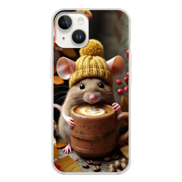 Чехол с рисунком «Мышка с кофе» для TECNO Spark Go 1 Чехол с рисунком «Мышка с кофе» для TECNO Spark Go 1