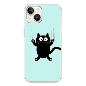 Силіконовий чохол з котиком для Tecno Spark Go 1 (Падаючий кіт)
