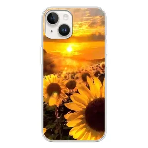 Чехол с Цветами для Tecno Spark Go 1 (поле подсолнухов)