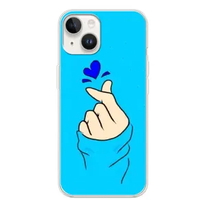 Чехлы (Знак сердечка) на Tecno Spark Go 1 (Сердце на синем)
