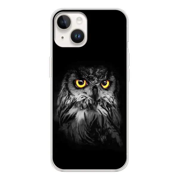 Чехол с рисунком «Сова на чёрном» для TECNO Spark Go 1 Чехол с рисунком «Сова на чёрном» для TECNO Spark Go 1