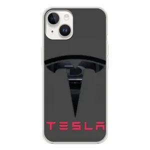 Силіконовий бампер з картинкою машини на Tecno Spark Go 1 (Logo TESLA)