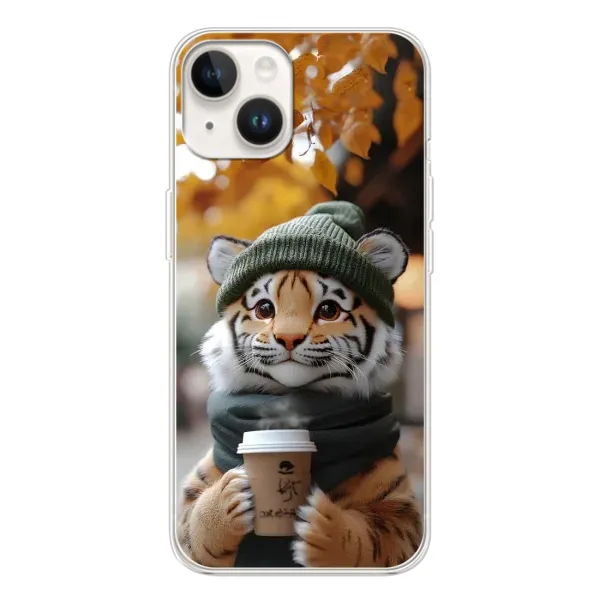 Чехол с рисунком «Тигр с кофе» для TECNO Spark Go 1 Чехол с рисунком «Тигр с кофе» для TECNO Spark Go 1