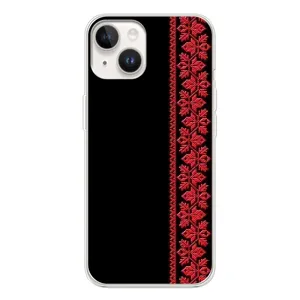 Силиконовый Чехол на Tecno Spark Go 1 с картинкой Вышиванки (Вышиванка на черном)