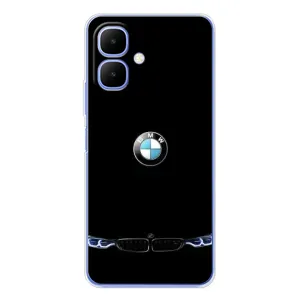 Силіконовий бампер з картинкою машини на Tecno Spark Go 2 (Чорний BMW)