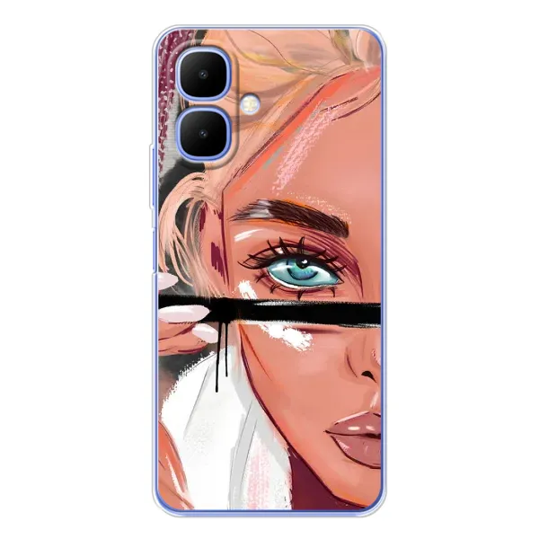 Чехол с рисунком «Девушка и ресницы» для TECNO Spark Go 2 Чехол с рисунком «Девушка и ресницы» для TECNO Spark Go 2