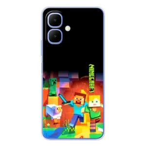 Чехлы для Tecno Spark Go 2 (Персонажи Майн Крафт) (Герой Майнкрафт)
