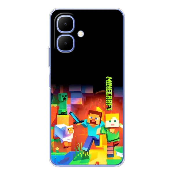 Чехол с рисунком «Герой Майнкрафт» для TECNO Spark Go 2 Чехол с рисунком «Герой Майнкрафт» для TECNO Spark Go 2