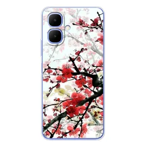 Чехол с принтом САКУРЫ на Tecno Spark Go 2 (Красивая Сакура)