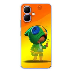 Чохол Бравл Старс для Tecno Spark Go 2 (LEON в кофті)