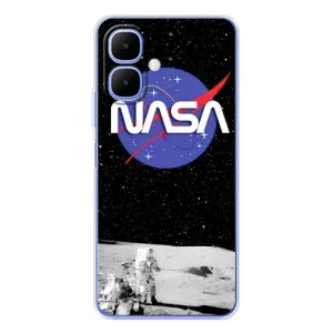 Силіконовый бампер з принтом "Наса" на Tecno Spark Go 2 (Nasa на місяці)