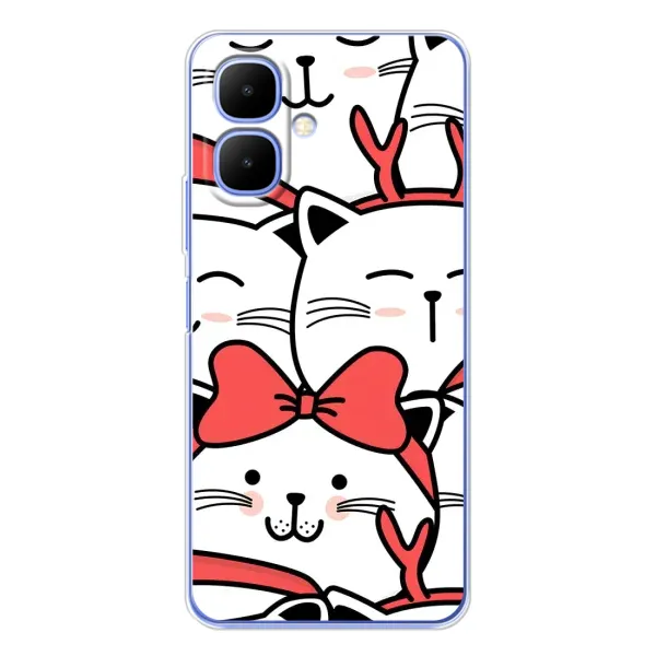 Чехол с рисунком «Новогодние котики» для TECNO Spark Go 2 Чехол с рисунком «Новогодние котики» для TECNO Spark Go 2