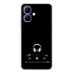 Чехол с картинками на черном фоне для Tecno Spark Go 2 (Плеер)