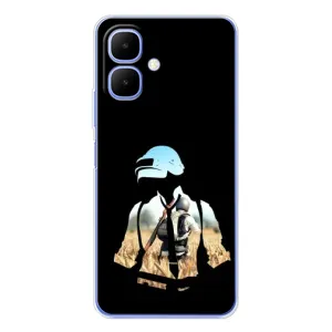 Силиконовый чехол с картинкой "Герой Pubg" на Tecno Spark Go 2 (Пубг мен)