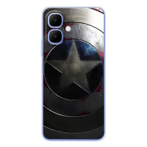 Чехол с Щитом Капитана Америки на Tecno Spark Go 2 (Ретро Щит Капитана)