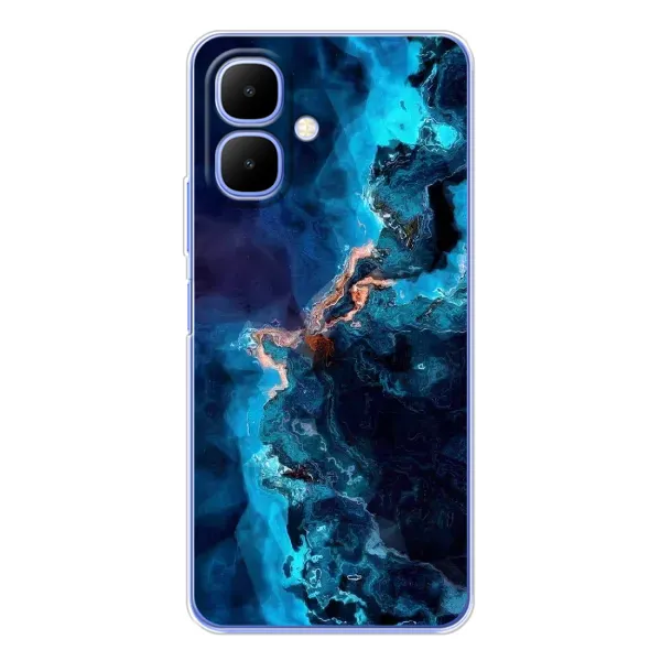 Чехол с рисунком «Синий мрамор» для TECNO Spark Go 2 Чехол с рисунком «Синий мрамор» для TECNO Spark Go 2