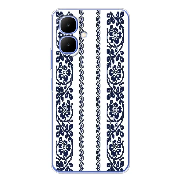 Чехол с рисунком «Синяя вышиванка» для TECNO Spark Go 2 Чехол с рисунком «Синяя вышиванка» для TECNO Spark Go 2