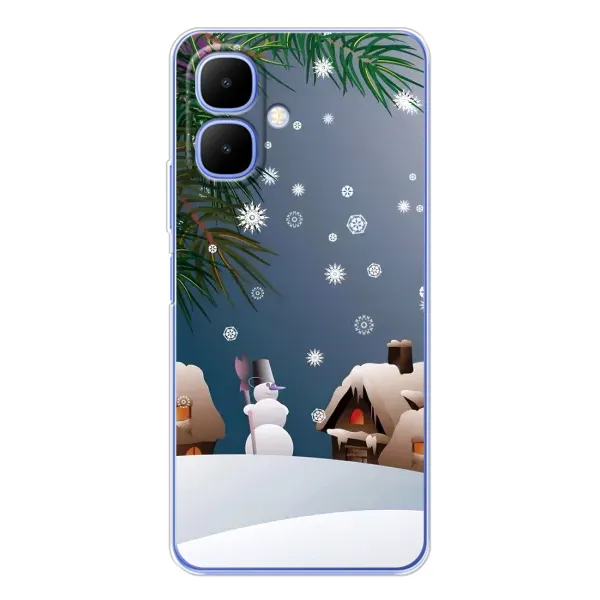Чехол с рисунком «Зима» для TECNO Spark Go 2